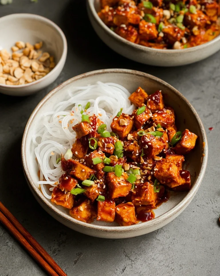 Spicy Baked Peanut Tofu