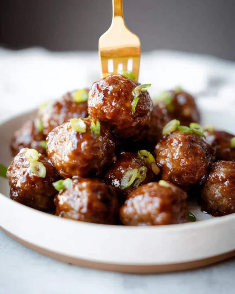 Sticky Honey Garlic Meatballs