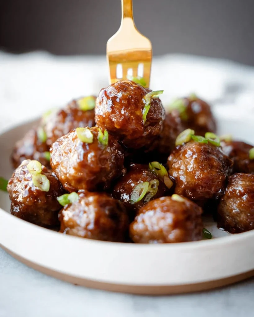 Sticky Honey Garlic Meatballs