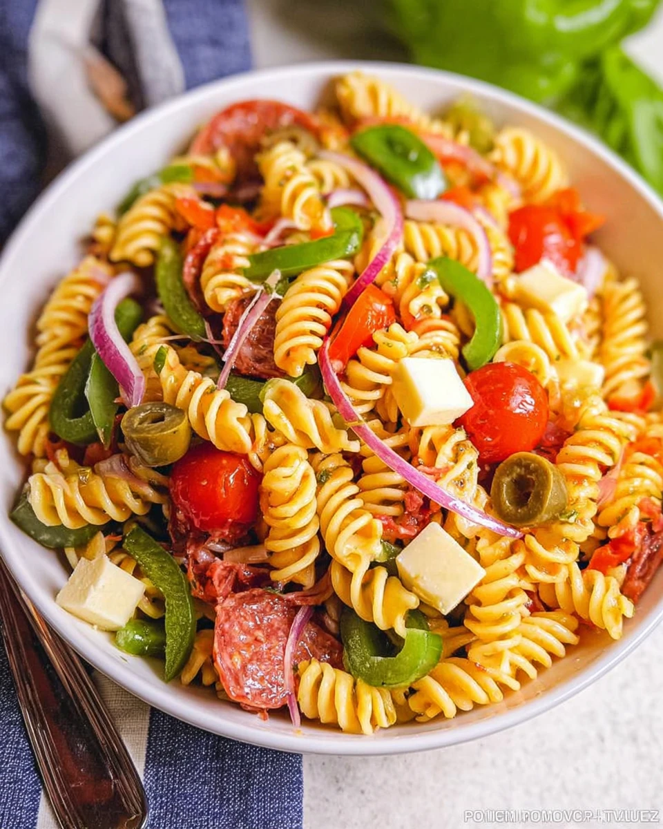Tri Color Rotini Pasta Salad