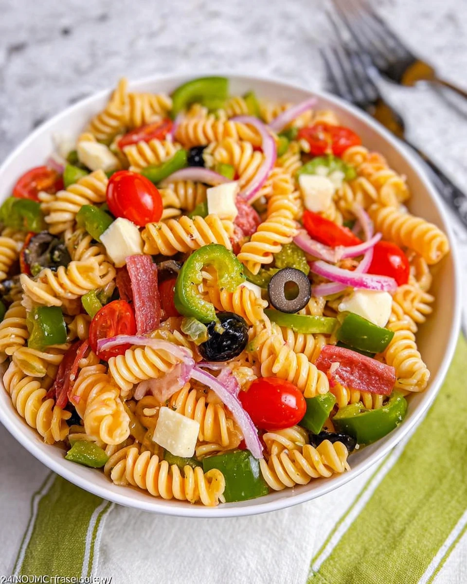 Tri Color Rotini Pasta Salad
