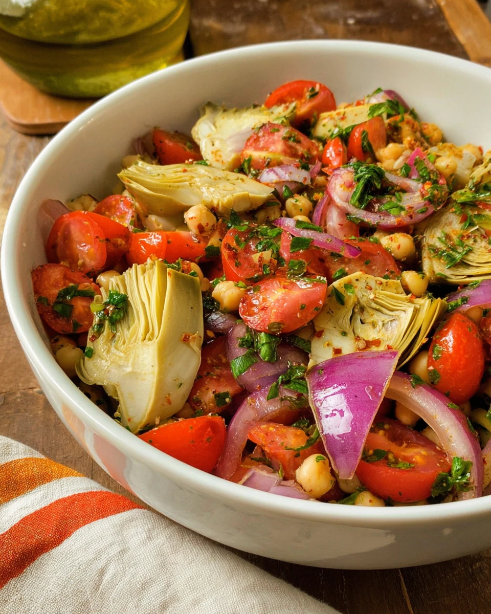 Tuscan Artichoke Tomato Salad
