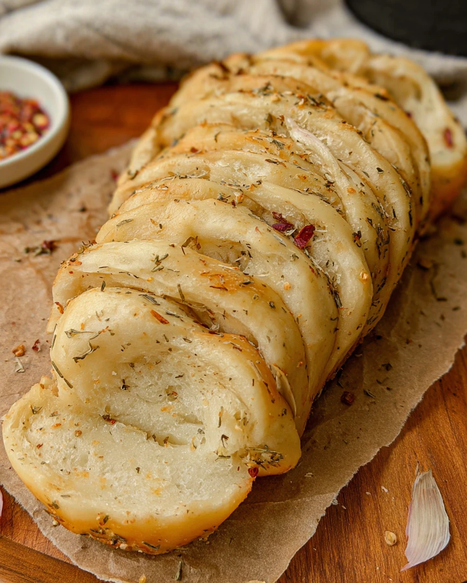 Vegan Garlic Pull Apart Bread