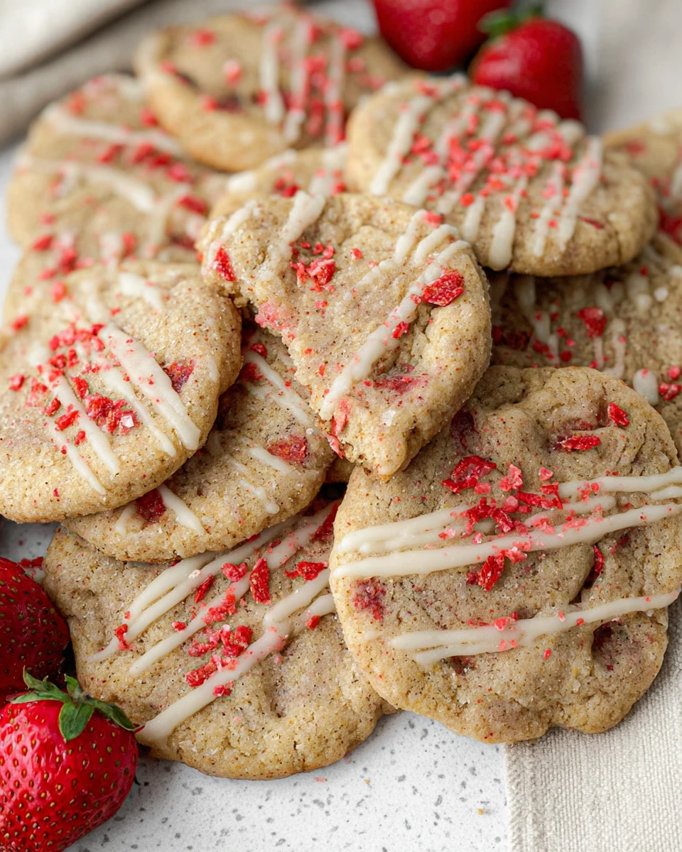 Vegan Strawberry Sugar Cookies