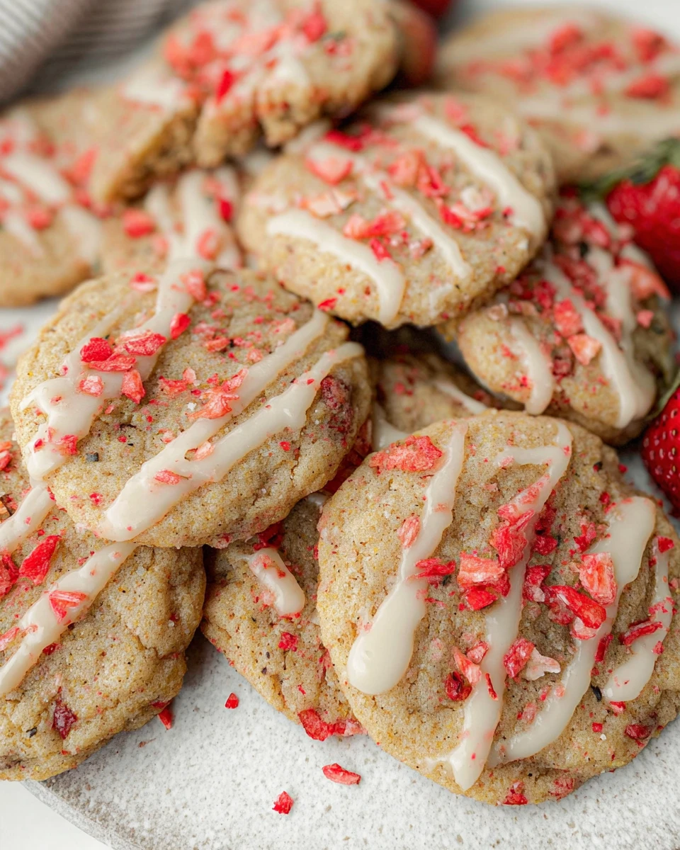 Vegan Strawberry Sugar Cookies
