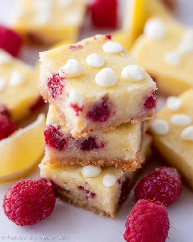 White Chocolate Raspberry Lemon Bars