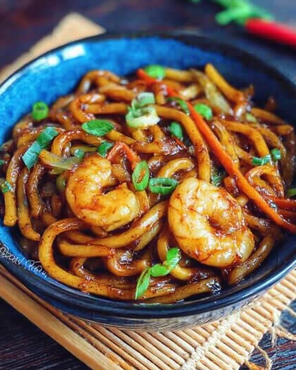 Yaki Udon with Shrimp