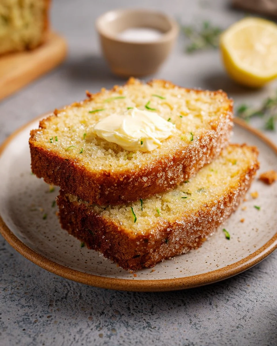 Zucchini Bread with Lemon Sugar Topping