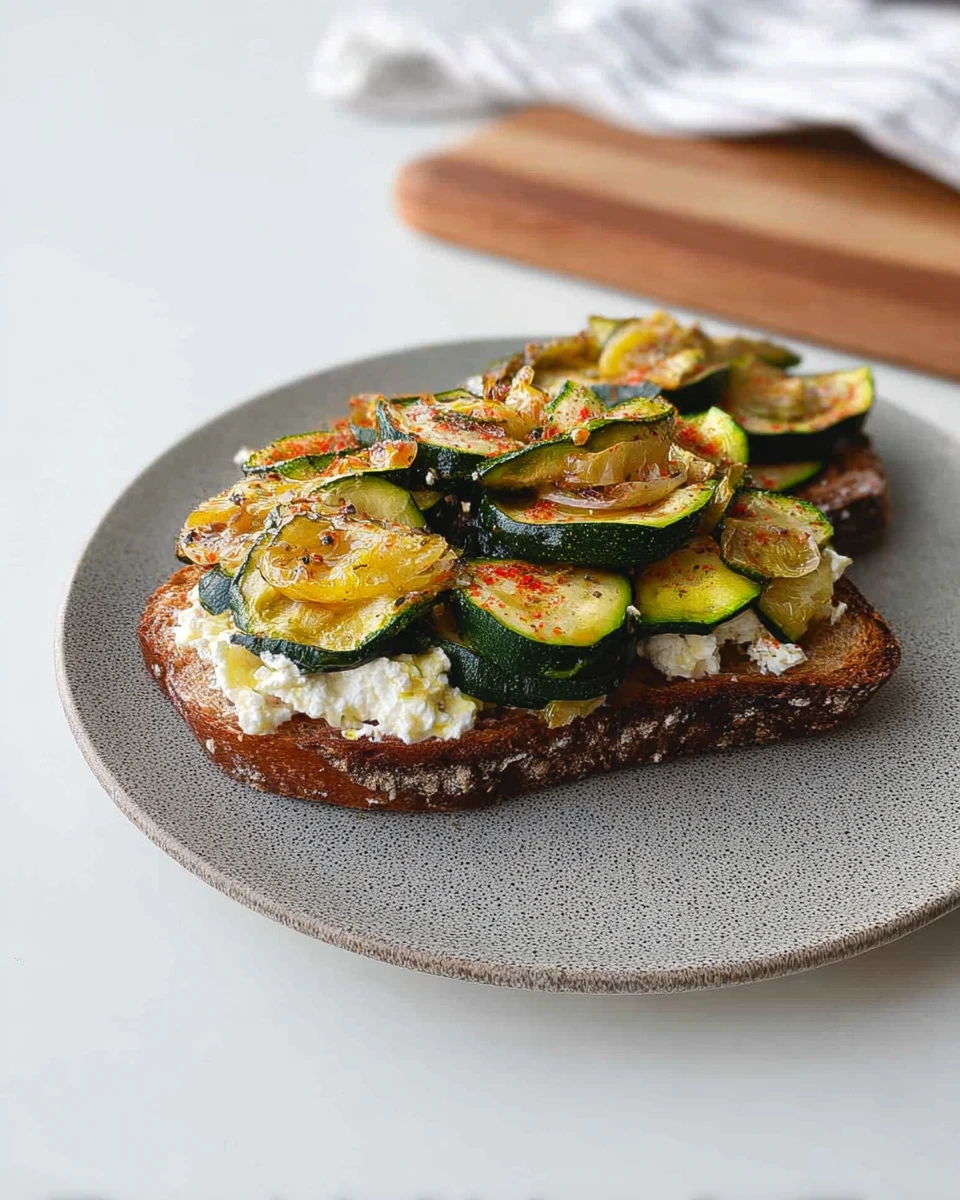 Zucchini Ricotta Toast