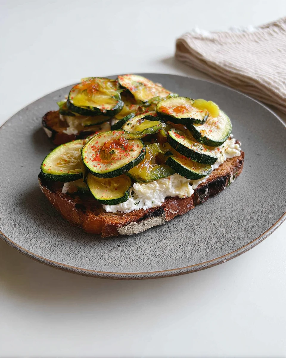 Zucchini Ricotta Toast