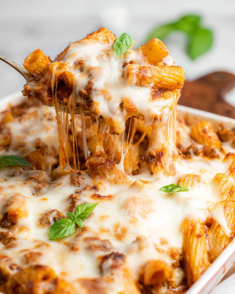 Baked Rigatoni with Ground Beef