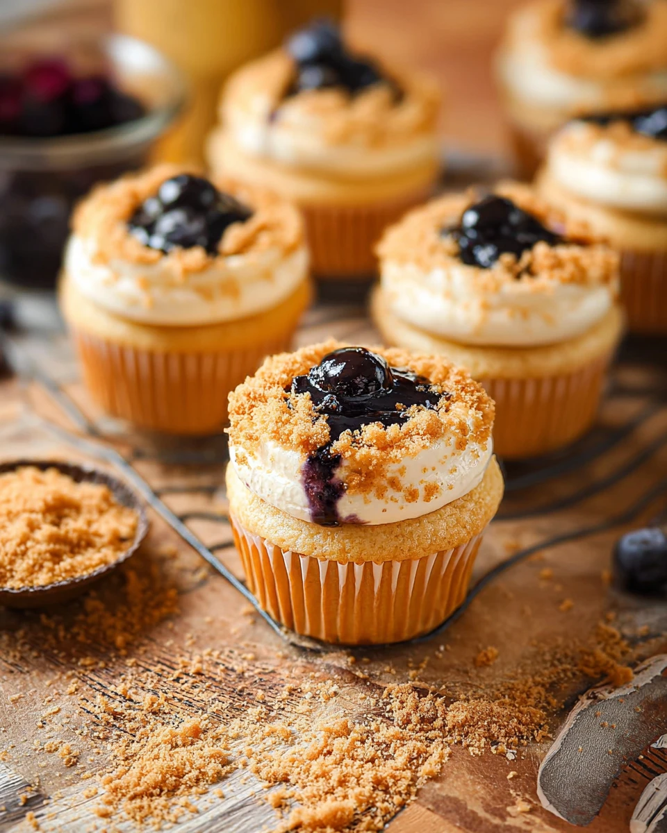 Blueberry Cheesecake Cupcakes