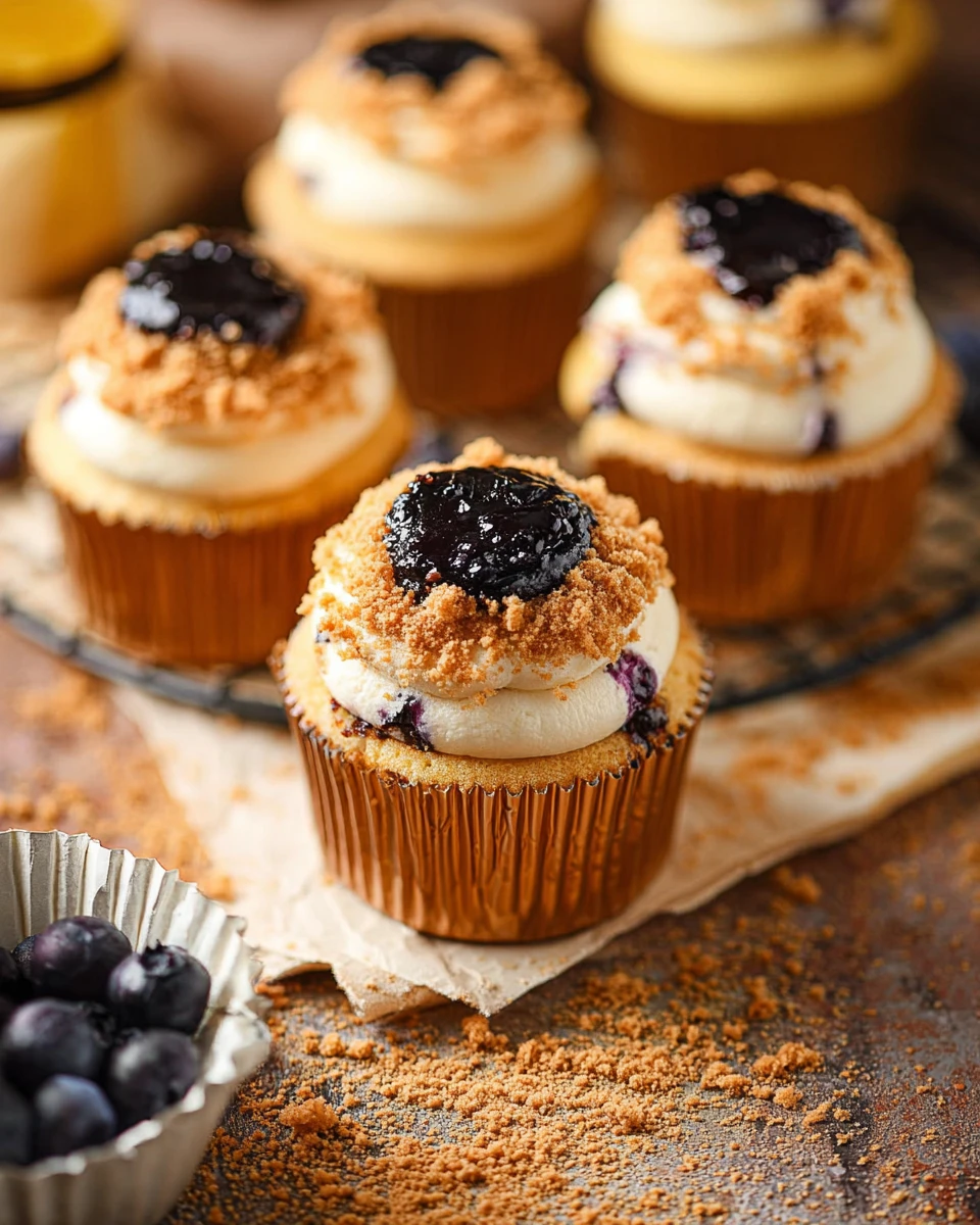 Blueberry Cheesecake Cupcakes