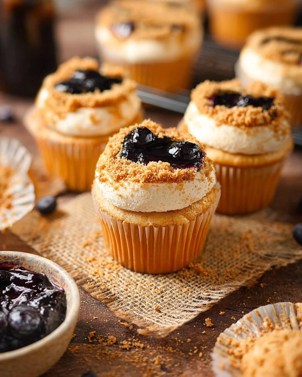 Blueberry Cheesecake Cupcakes