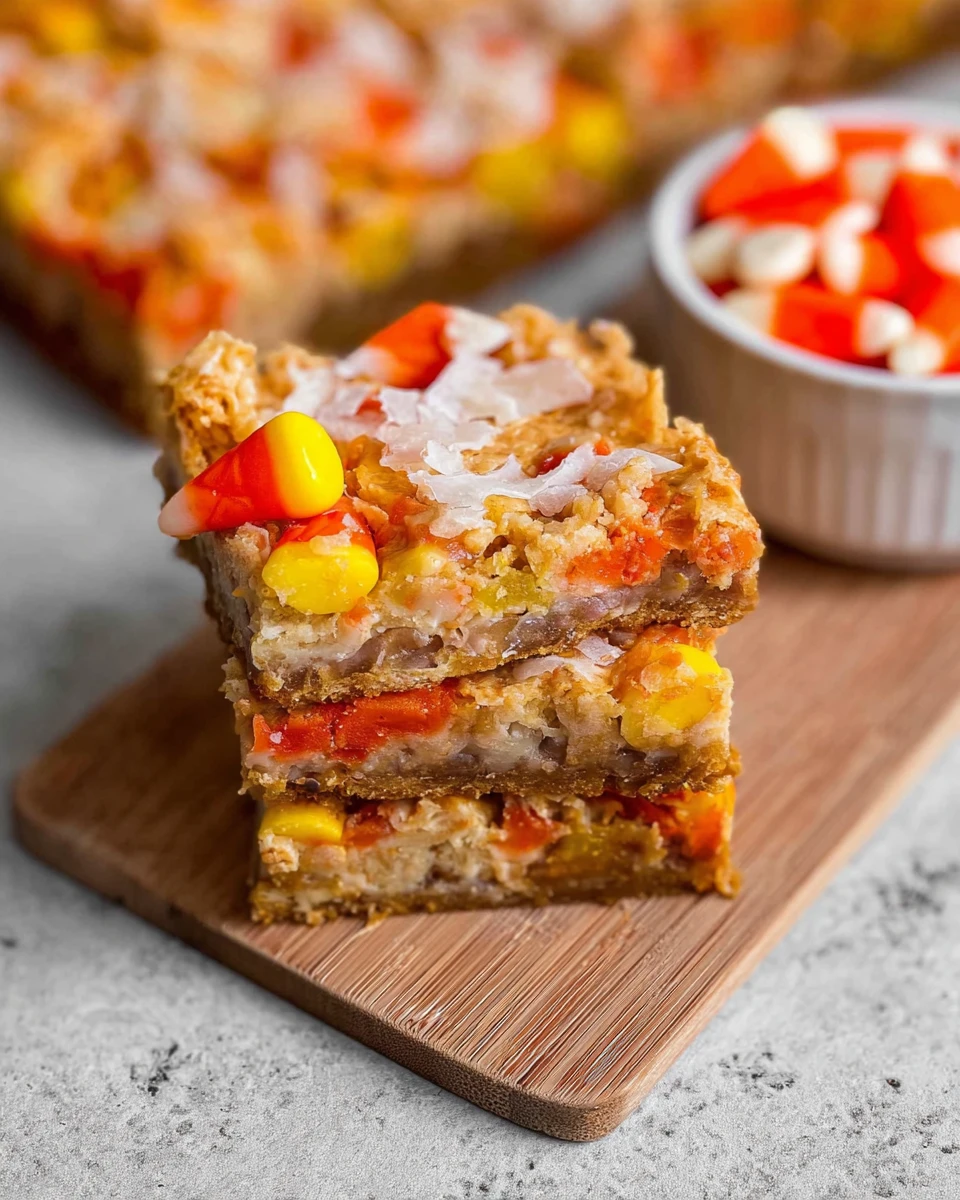 Candy Corn Magic Bars
