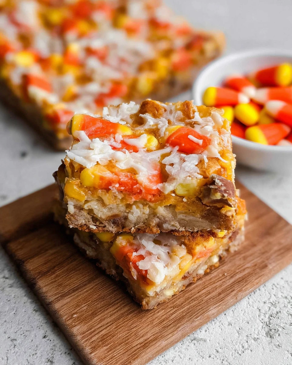 Candy Corn Magic Bars