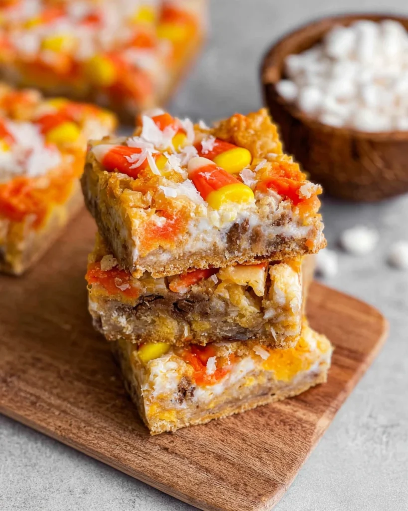 Candy Corn Magic Bars
