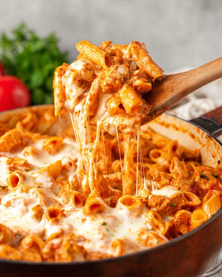 Chicken Parmesan Pasta Skillet