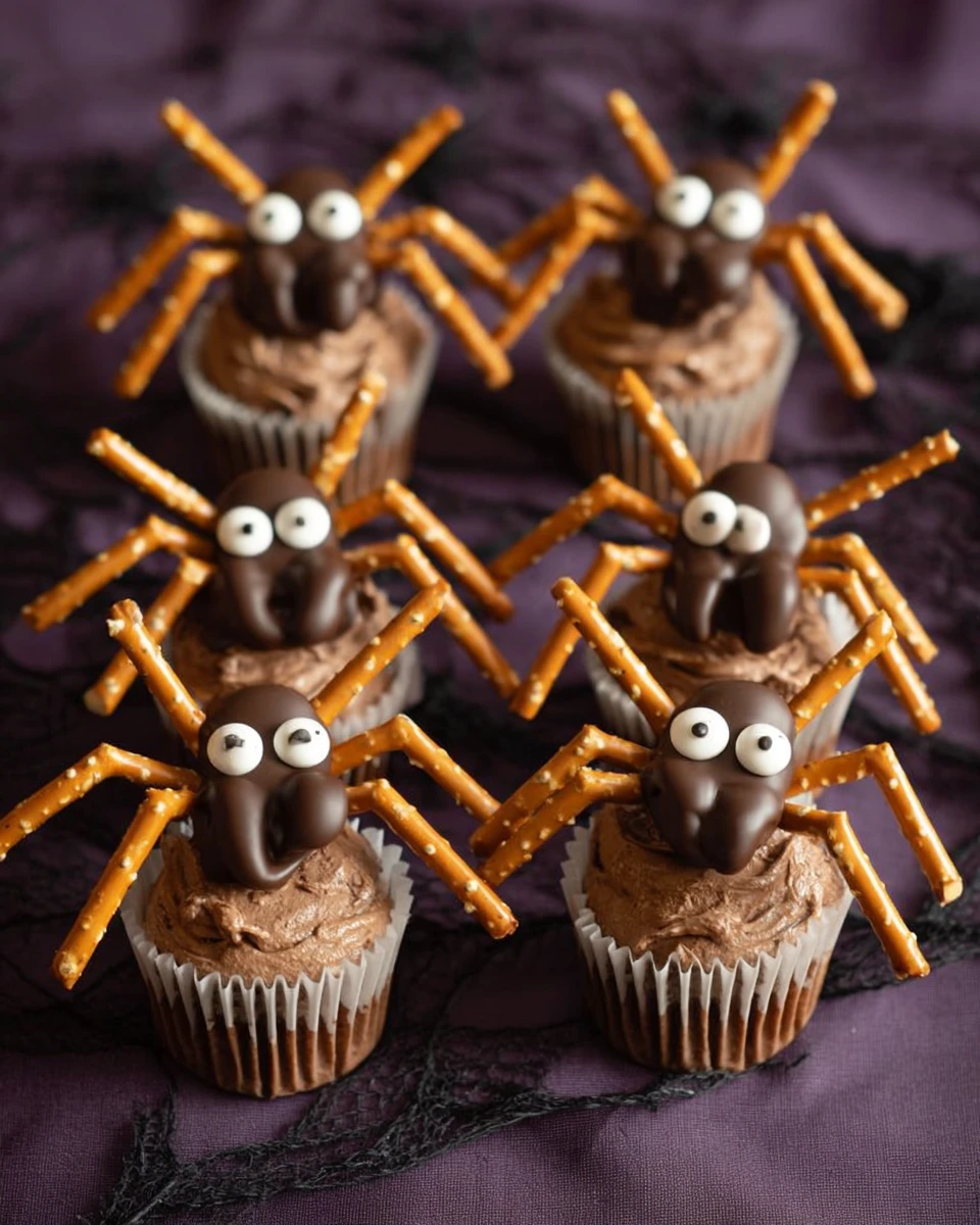 DIY Pretzel & Chocolate Spiders