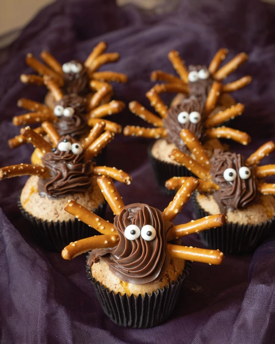 DIY Pretzel & Chocolate Spiders