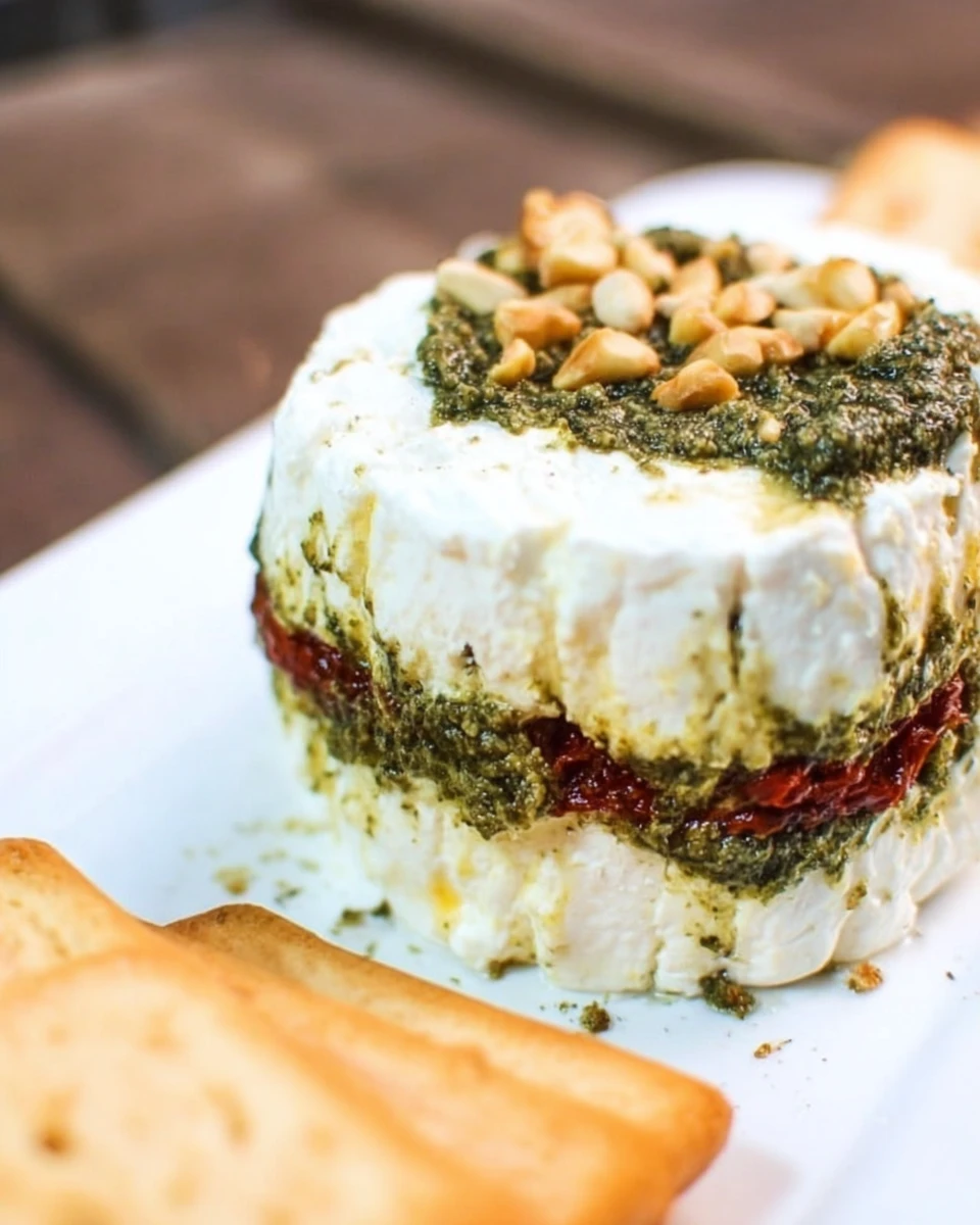 Goat Cheese, Pesto, and Sun-Dried Tomato Terrine