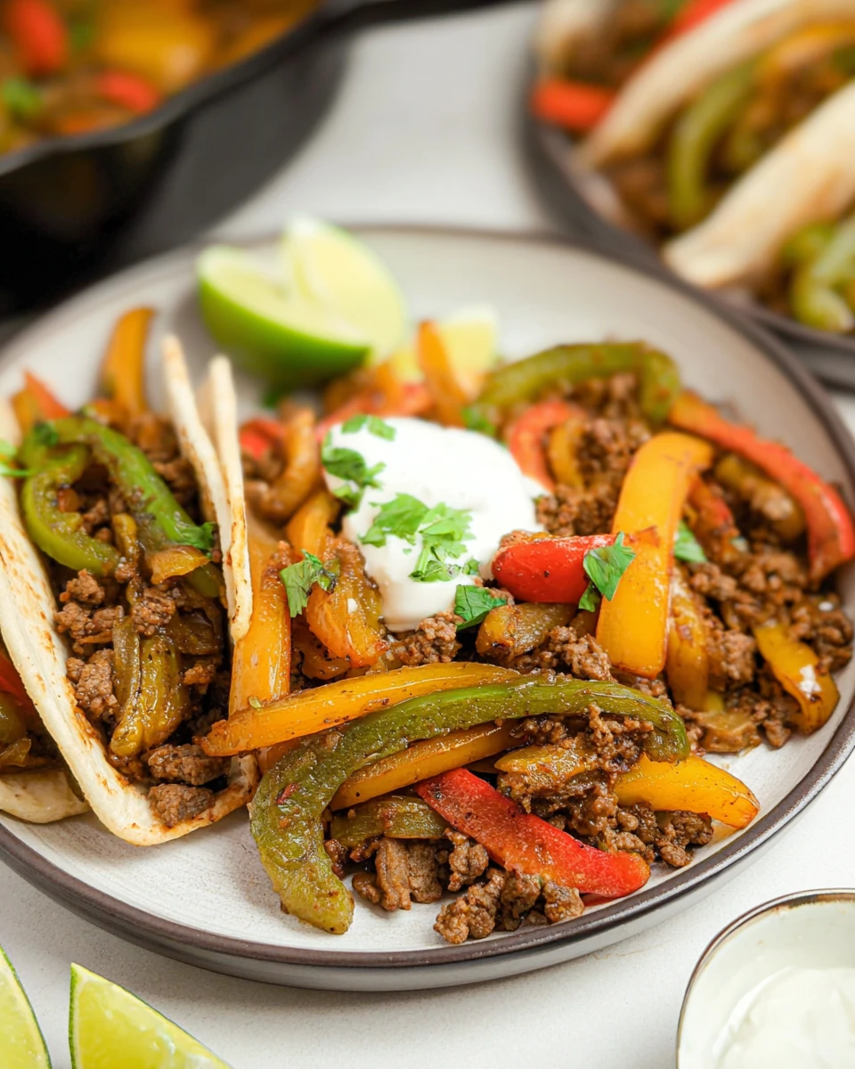 Ground Beef Fajitas