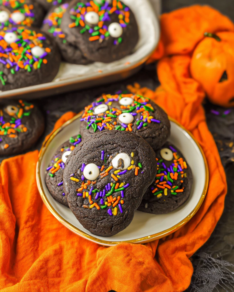 Halloween Black Velvet Cookies