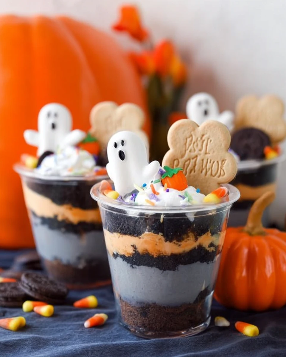 Halloween Cheesecake Parfaits