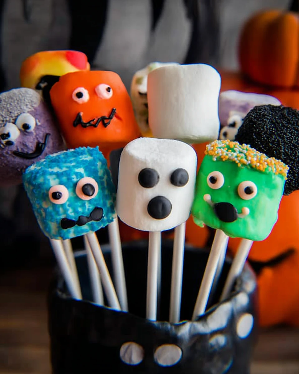 Halloween Marshmallow Pops