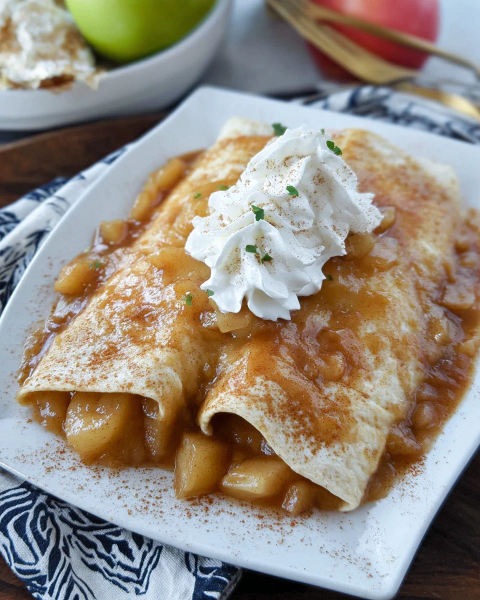 Healthy Apple Pie Enchiladas