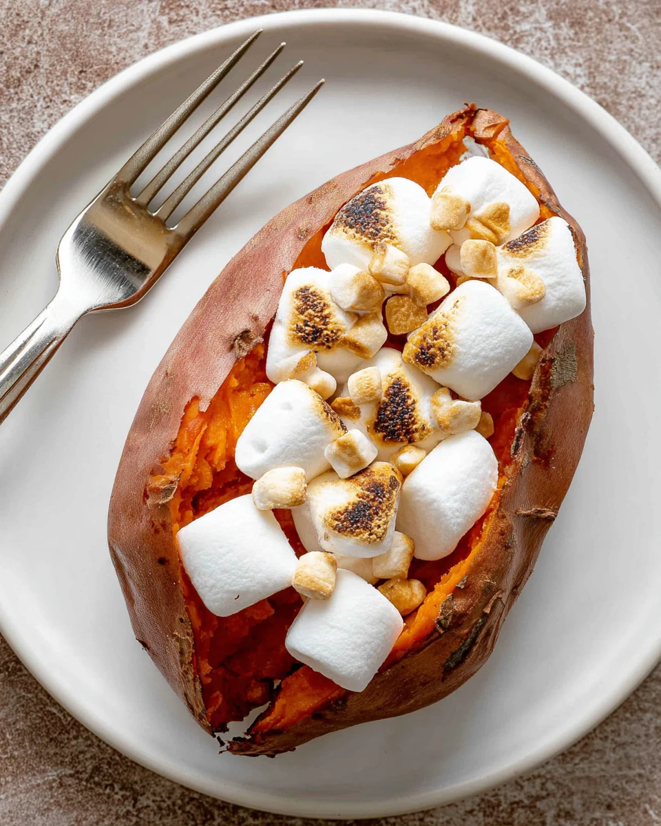 Loaded Sweet Potato with Marshmallows