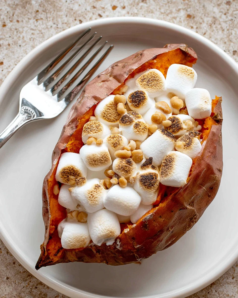Loaded Sweet Potato with Marshmallows