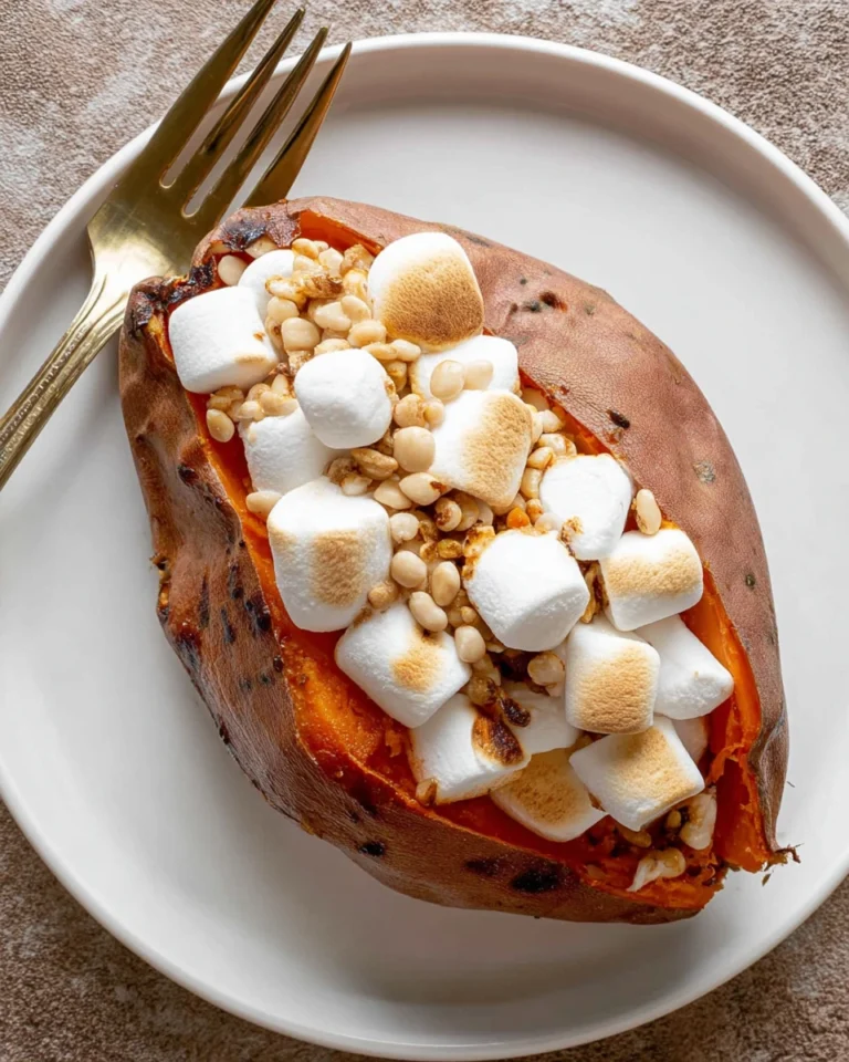 Loaded Sweet Potato with Marshmallows