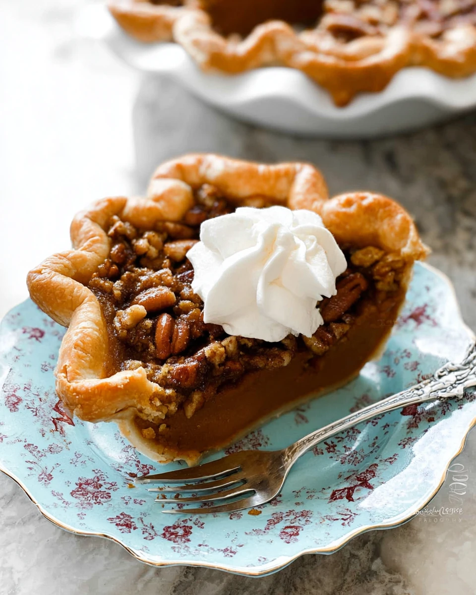 Pecan Praline Pumpkin Pie