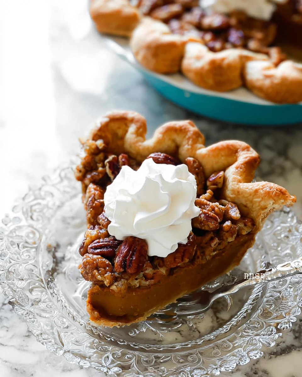 Pecan Praline Pumpkin Pie