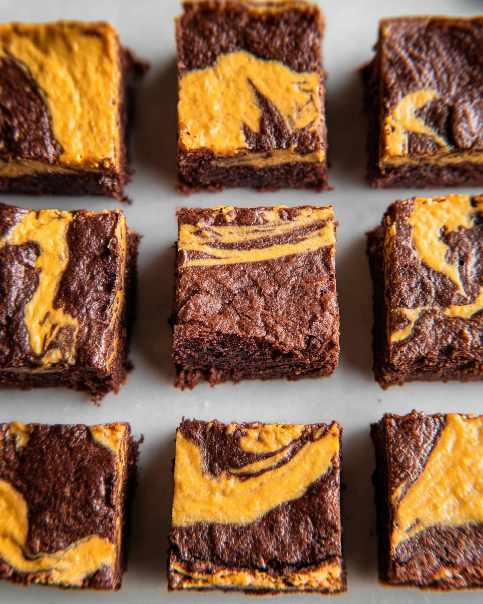 Pumpkin Cheesecake Swirl Brownies