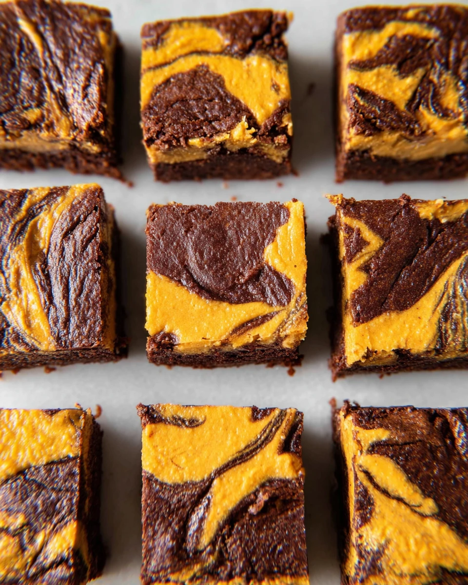 Pumpkin Cheesecake Swirl Brownies