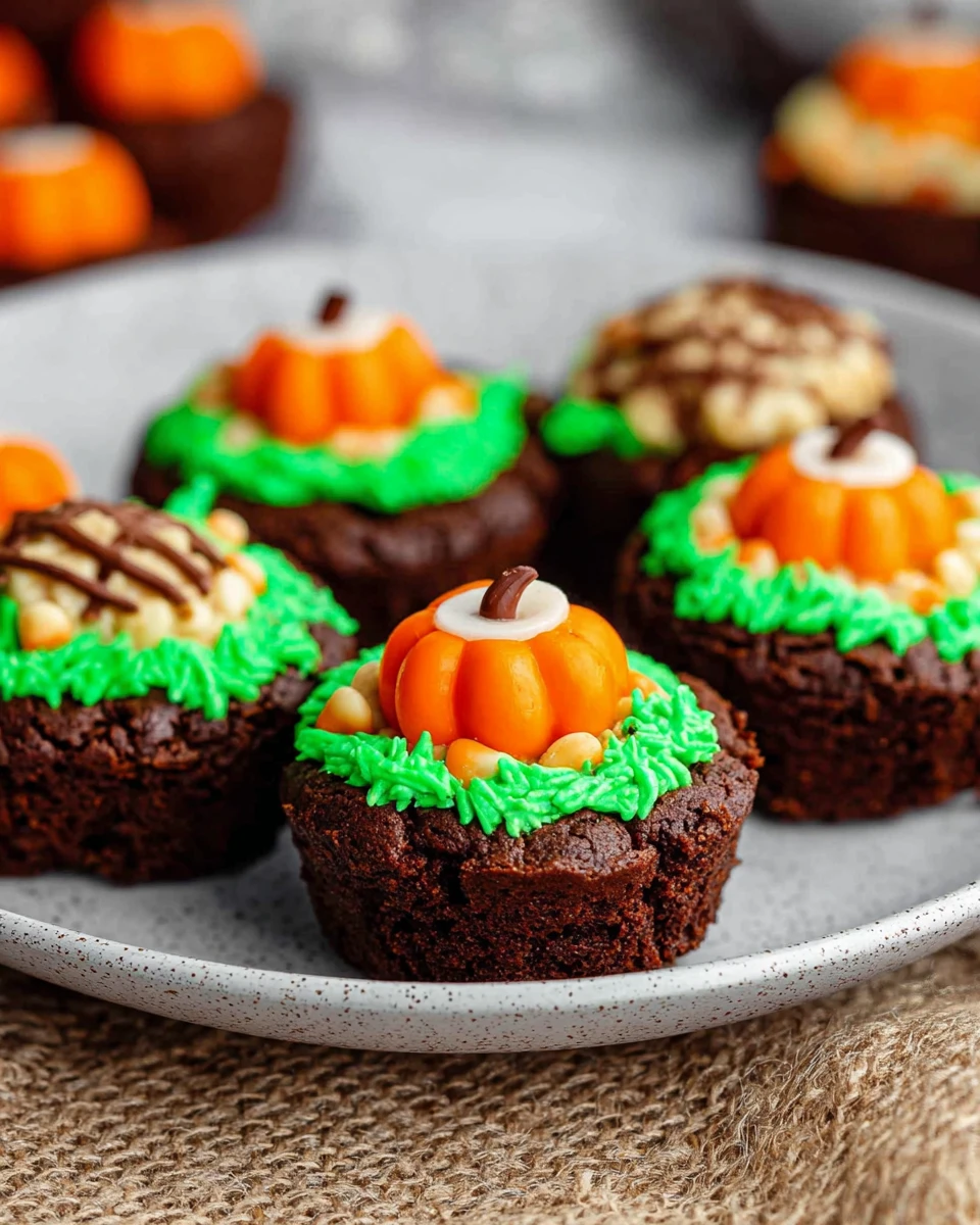 Pumpkin Patch Brownie Bites