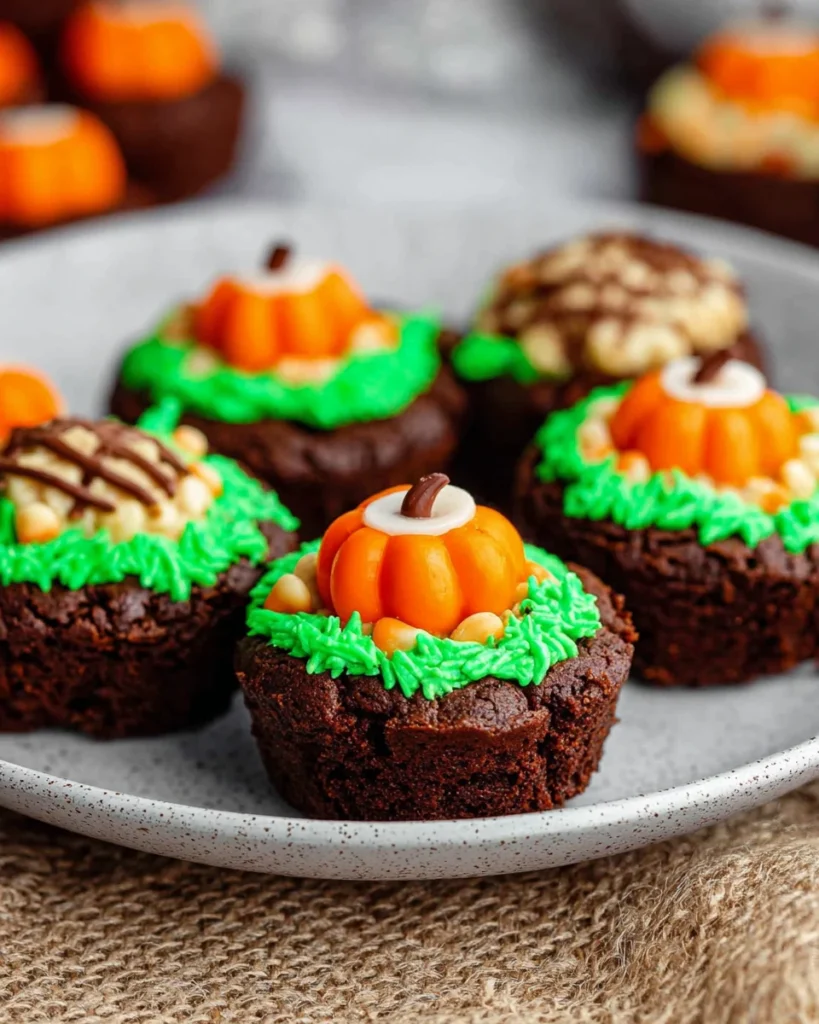 Pumpkin Patch Brownie Bites