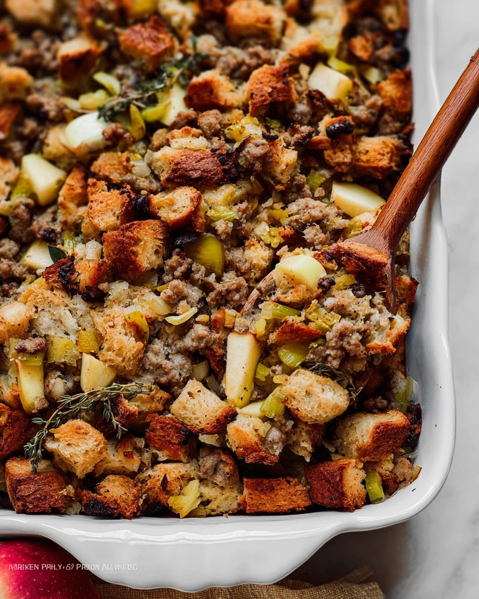 Sausage & Herb Stuffing with Apples
