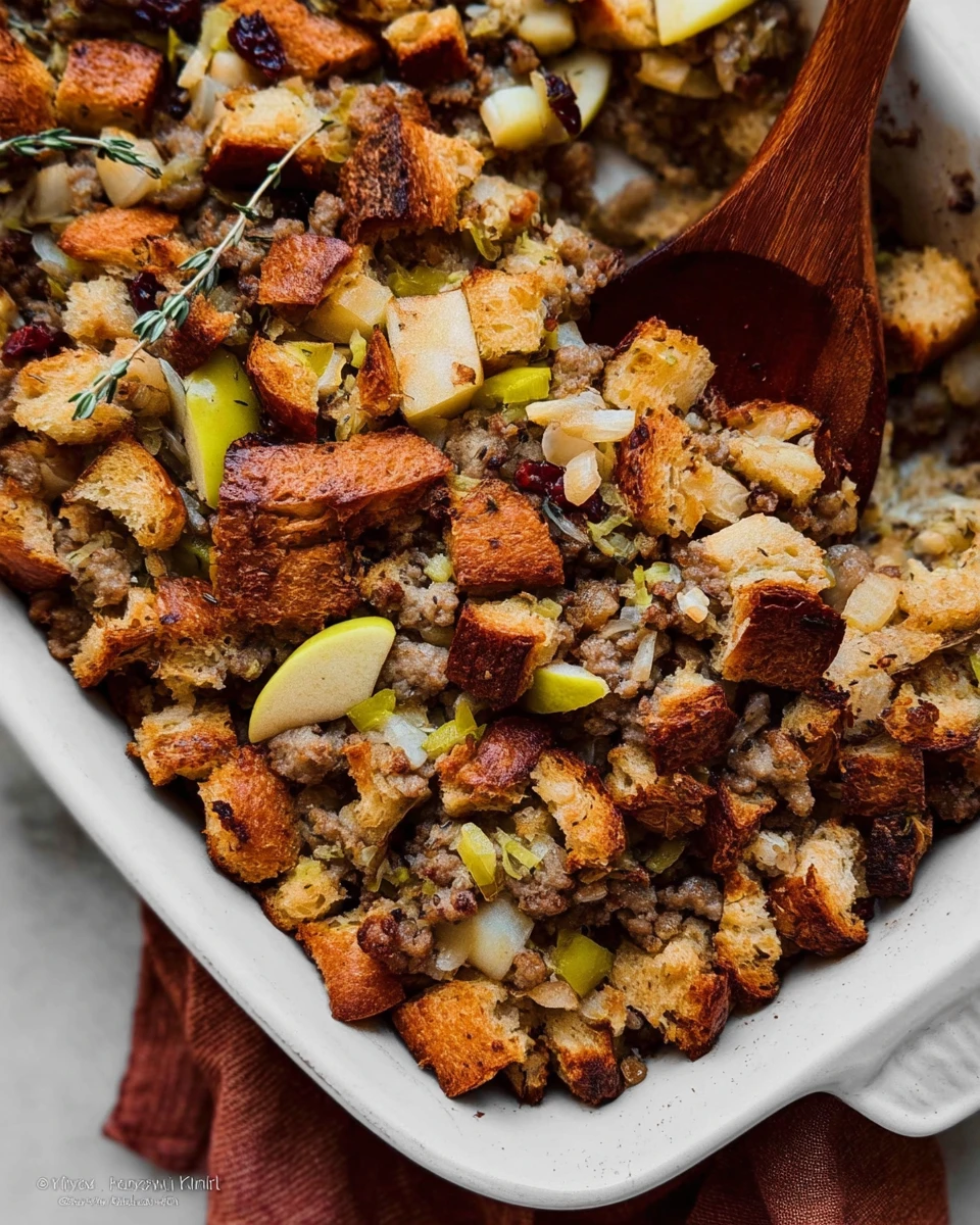 Sausage & Herb Stuffing with Apples