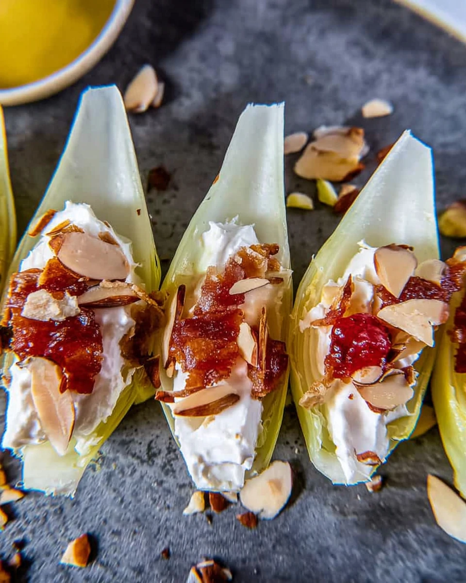 Smokey Almond Cream Cheese Endive Bites