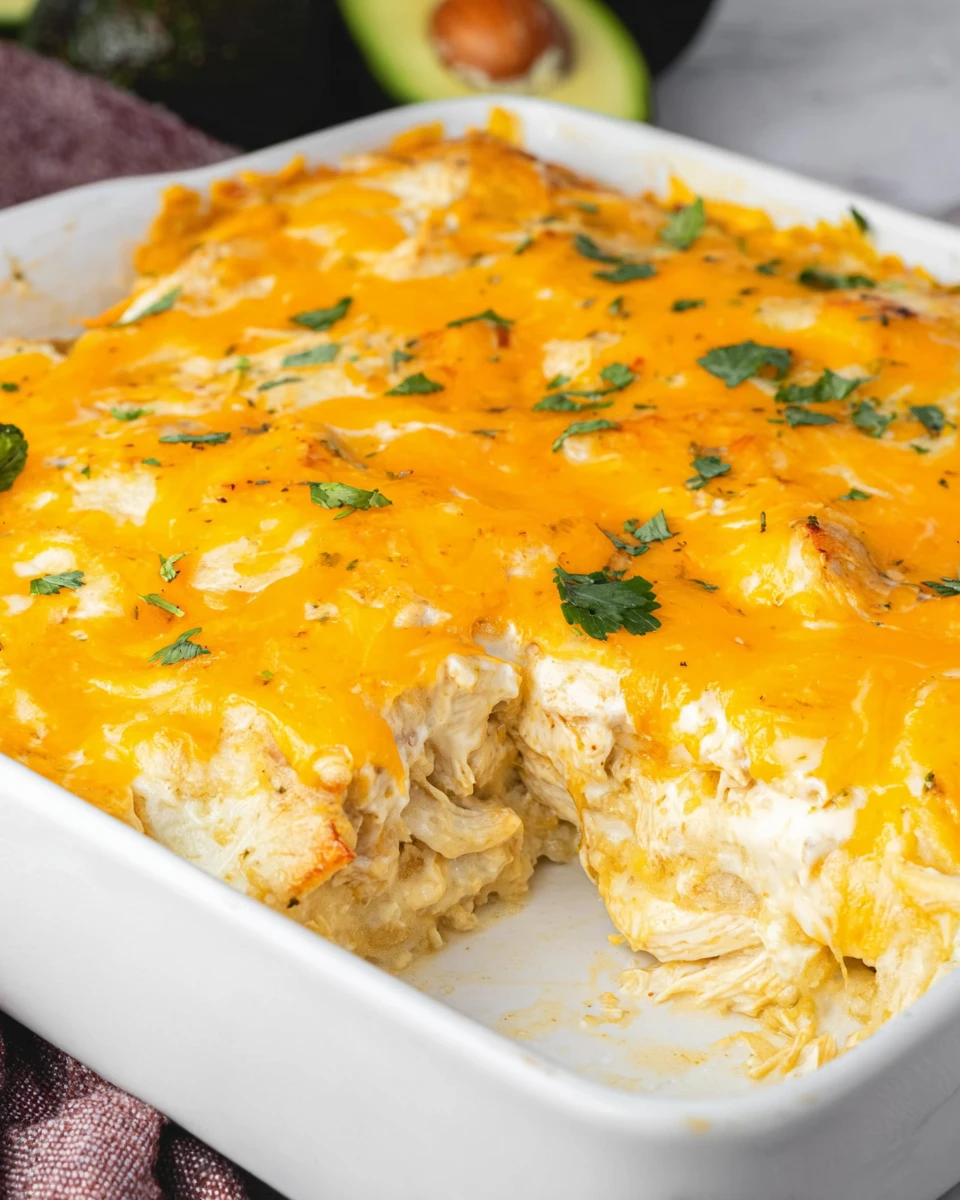 Sour Cream Chicken Enchilada Casserole