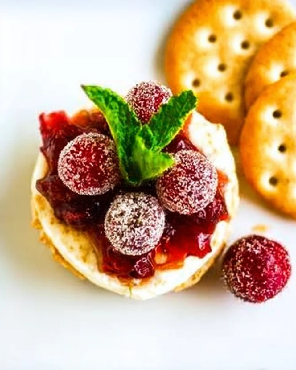 Sparkling Cranberry Brie Bites