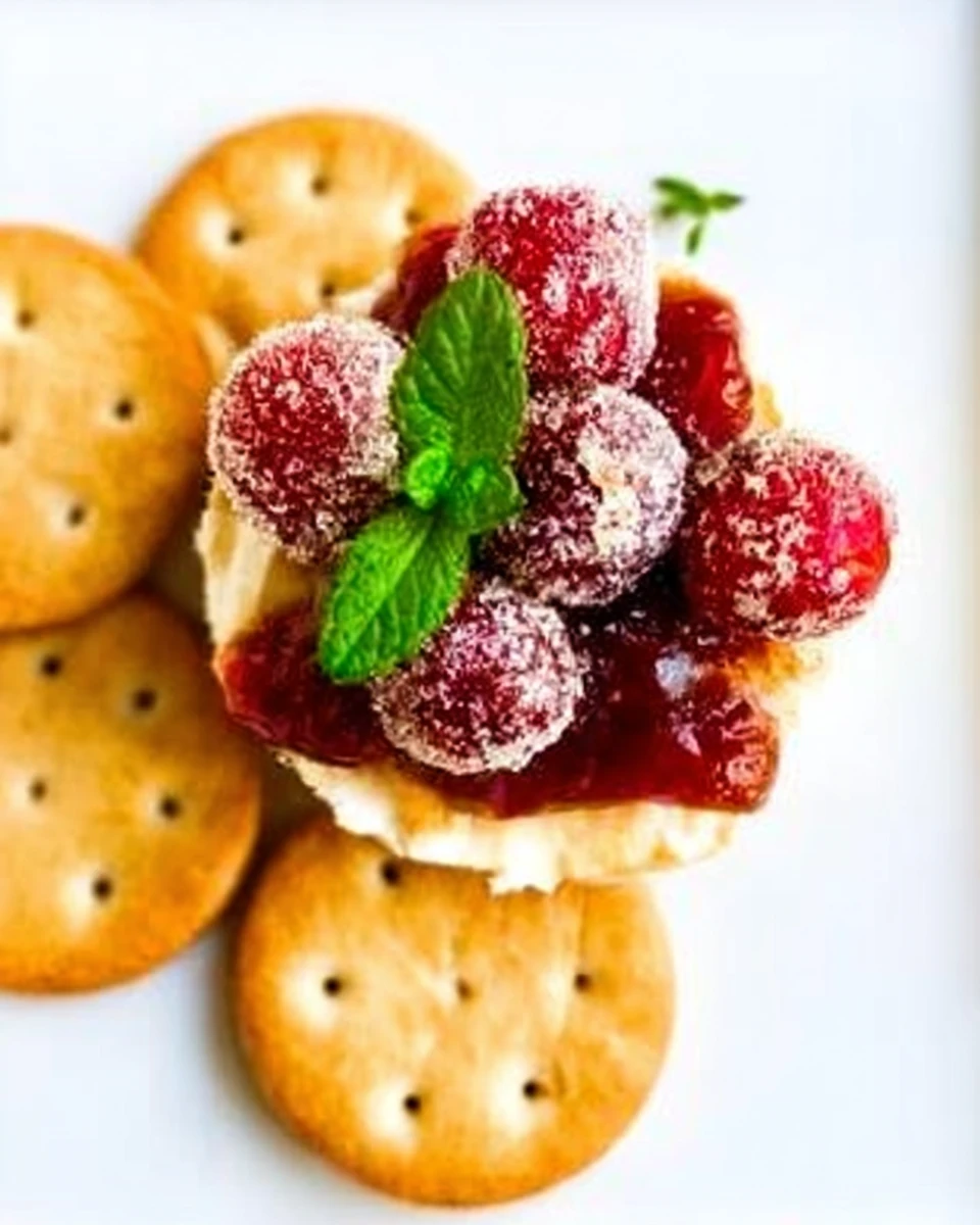 Sparkling Cranberry Brie Bites