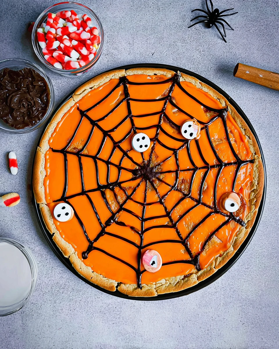 Spiderweb Cookie Pizza