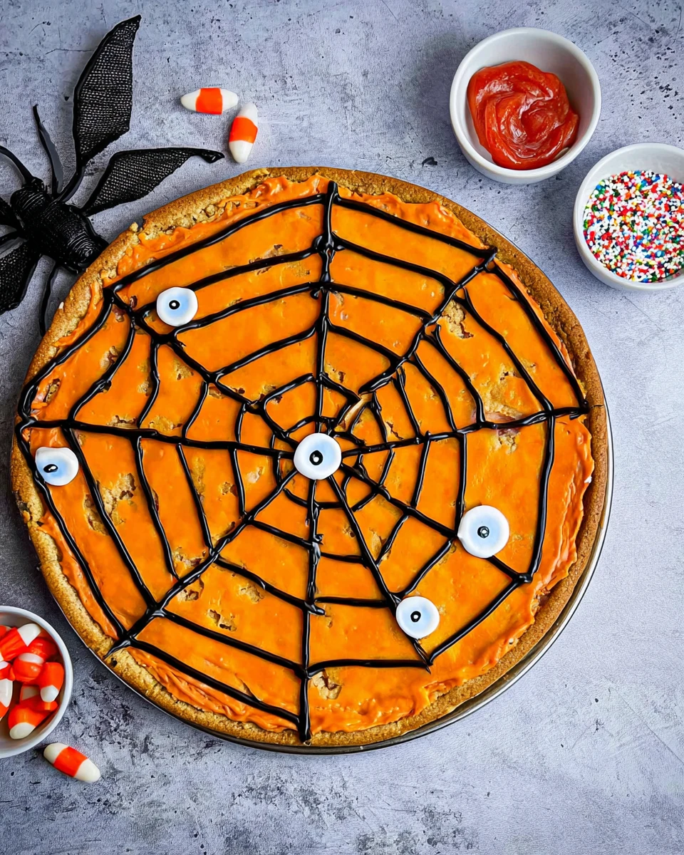 Spiderweb Cookie Pizza