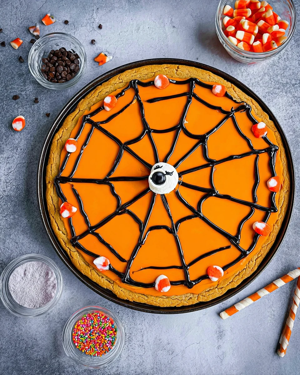 Spiderweb Cookie Pizza