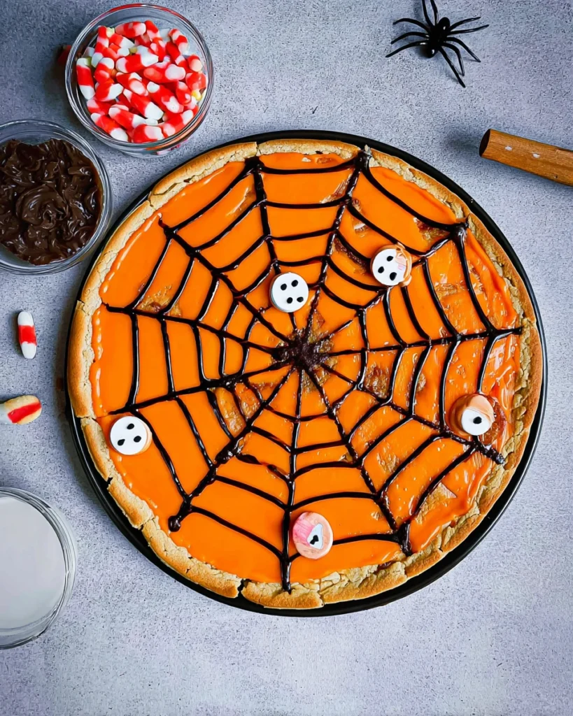 Spiderweb Cookie Pizza