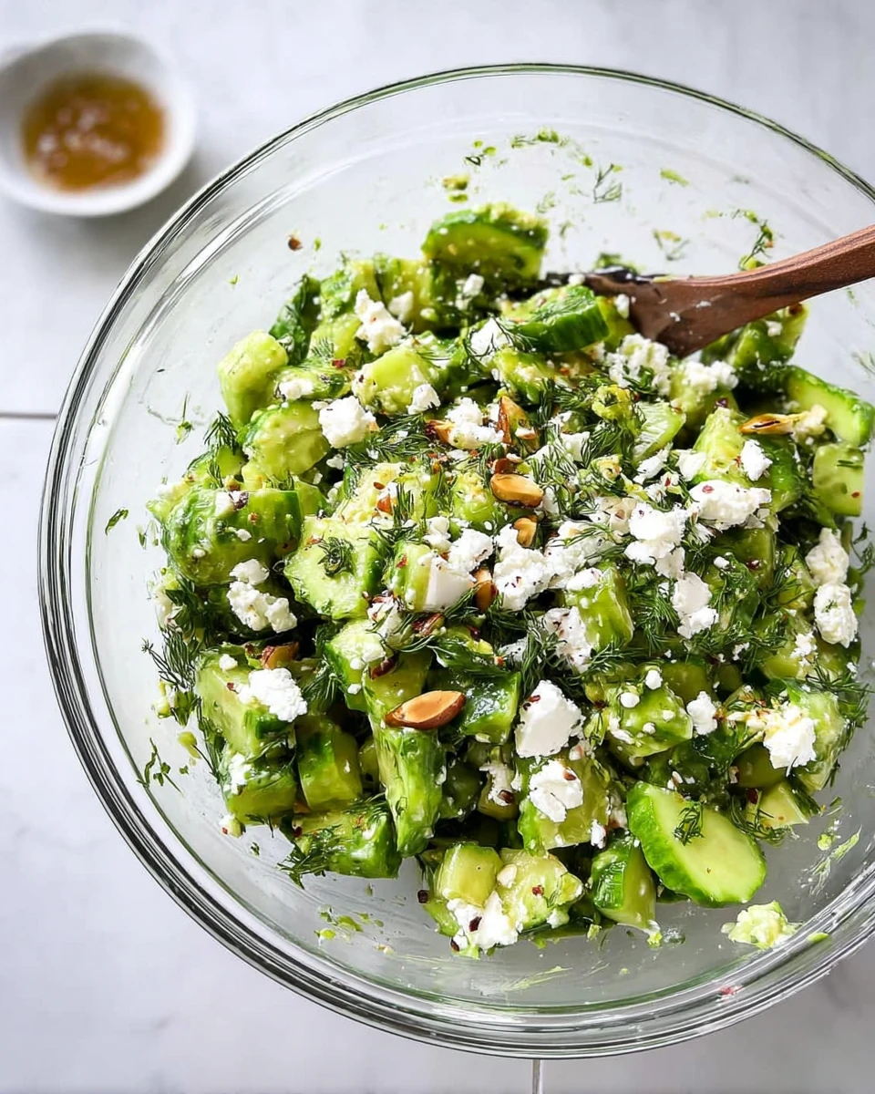 10 Minute Smashed Cucumber Salad – With Feta and Dill